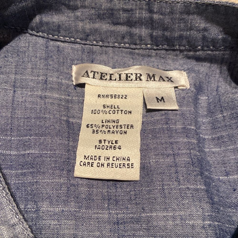 Chambray Atelier Max Dress with pockets Ladies Medium - Picture 4 of 6